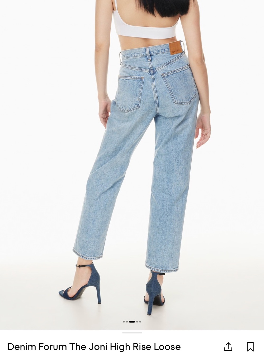 EUC size 27 Joni High-Rise Loose Denim Forum Jeans in Dark Blue - Picture 8 of 13